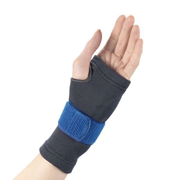 OTC Wrist Brace, Compression Recovery, Gel Insert, Encircling Strap, Gray