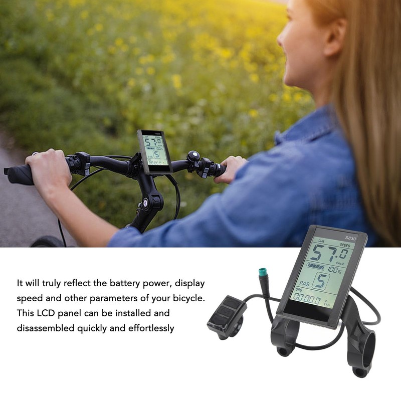 LCD S830 Panel with Waterproof Connector, ABS Material, Clear Data