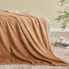 NEWCOSPLAY Super Soft Throw Blanket Ombre Brown Premium Silky Flannel