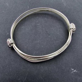 African- Elephant Hair Style Bracelet- Silver- Handmade Kenya
