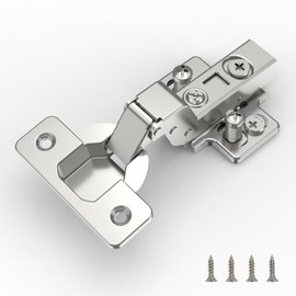 Furniware 2 pcs Soft Close Cabinet Hinges,110°Inset Cupboard Wardrobe Doors Hinges Steel Slow Shut Dotty Deals Full Overlay Mute Cabinet Hinges
