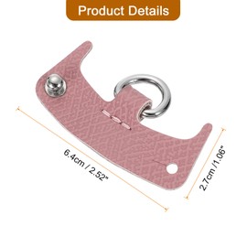 sourcing map 4Pcs Leather Purse Straps, 6.4cmx2.7cm Punch-Free Buckle Bag Strap Transformation Accessories for Mini Bag Handbag Crossbody Shoulder Strap, Pink