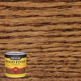 Minwax 221504444 Wood Finish Penetrating Interior Wood Stain, 1/2 pint, Red Oak