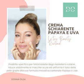 DONNA OLGA Anti-Flecken-Creme für das Gesicht, 50 ml, aufhellende Gesichtscreme mit Papaya und Trauben, aufhellende Gesichtscreme, gegen Flecken, entfernt dunkle Flecken, Depigmentierungseffekt