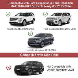 KINGGERI 220lbs Roof Racks Cross Bars Fit for Ford Expedition/Max 2018-2026 & Lincoln Navigator 2018-2024,Heavy Duty Aluminum Roof Rails Crossbars Cargo Carrier Luggage(not for 2025 Lincoln Navigator)