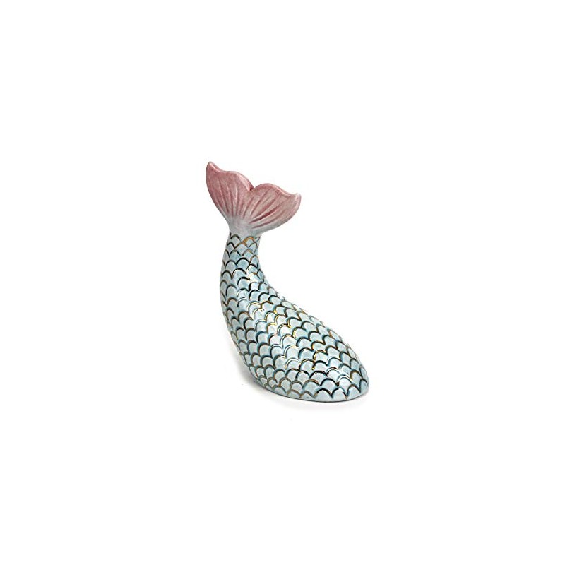 Beachcombers 5.4" Ceramic Mermaid Tail Bank Green