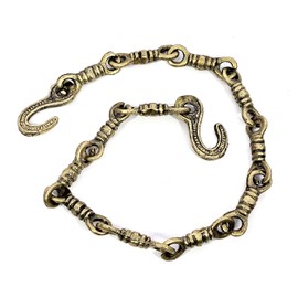 ESPLANADE Brass Chain with Hooks for Hanging Bell Diya Deepak Bells - Length 2 Feet (24" Inches) - Golden (‎Brass/Chain/2-Feet) (‎‎Brass/Chain/2-Feet)