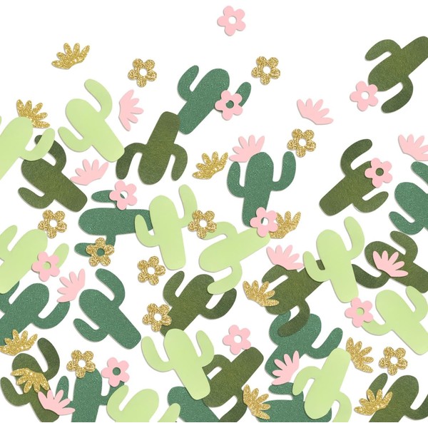 Cactus Confetti Succulent Baby Shower Girl Table Decoration Glitter Golden