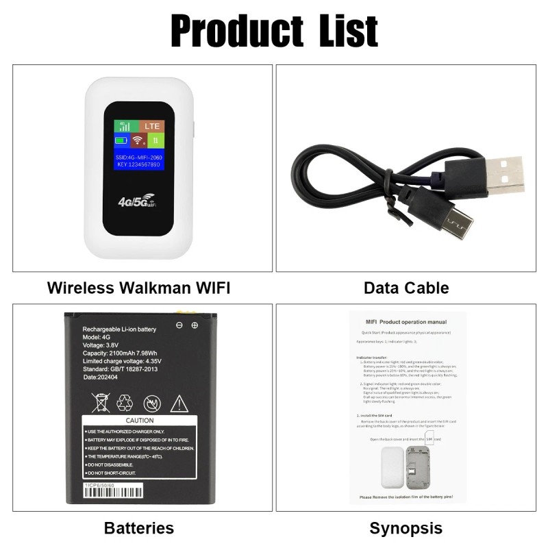 Wireless Unlocked 4G/5G LTE Mobile Broadband Wifi Routers Portable Modem