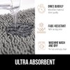 GORILLA GRIP Bath Rug Mat, Thick Soft Absorbent Chenille, Quick