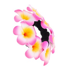 TOVINANNA Hawaiian Foam Plumeria Hair Ties For Tropical Bride Wedding Party Decorations Women's Vacation Hair Accessories Beautiful Hawaiian Style
