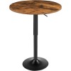 HOOBRO Bar Table Adjustable Round Pub Table Dining Table Cocktail