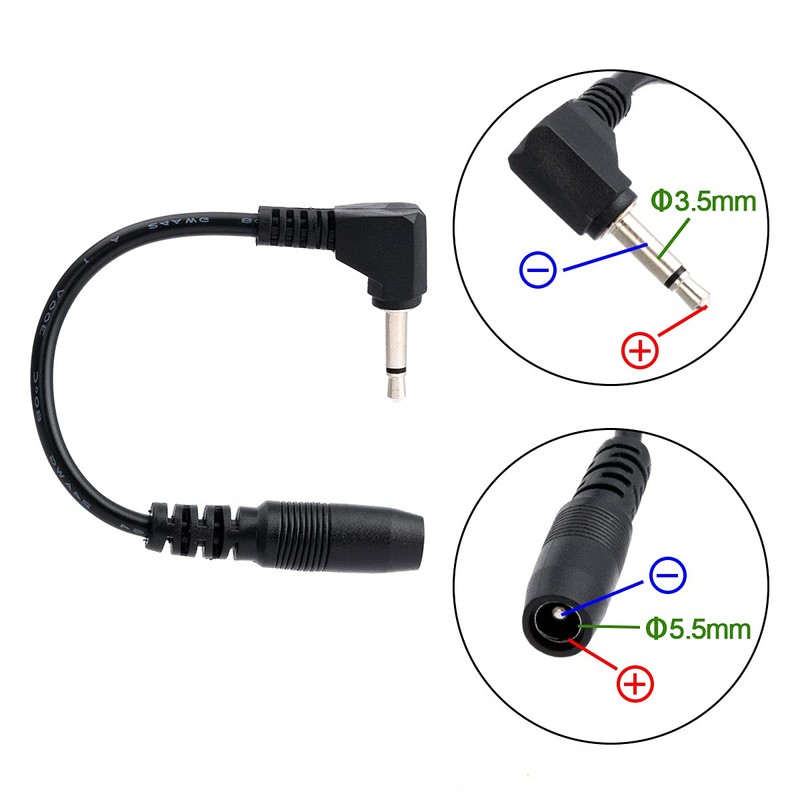 Musiclily Pro Reverse Polarity Converter Cables Straight & Elbow Set