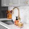 HULISEN Kitchen Sink Sponge Holder, 304 Stainless Steel Kitchen Soap