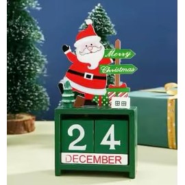 Santa Christmas Advent Countdown Calendar Desk Decoration