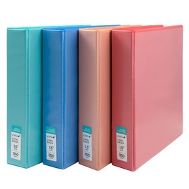 Yoobi | 3-Ring Binders | 1 1/2 Inch D-Ring | Solid Multicolor Variety Pack of 4