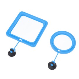 ORFOFE 2Pcs Floating Feeding Rings for Fish Tank Convenient Aquarium Food Dispensers with Suction Cup for Tropical Fish and Goldfish Feeding Round