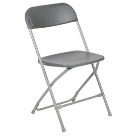 Flash Furniture HERCULES Series 650 lb. Capacity Premium Grey Plastic Folding Chair