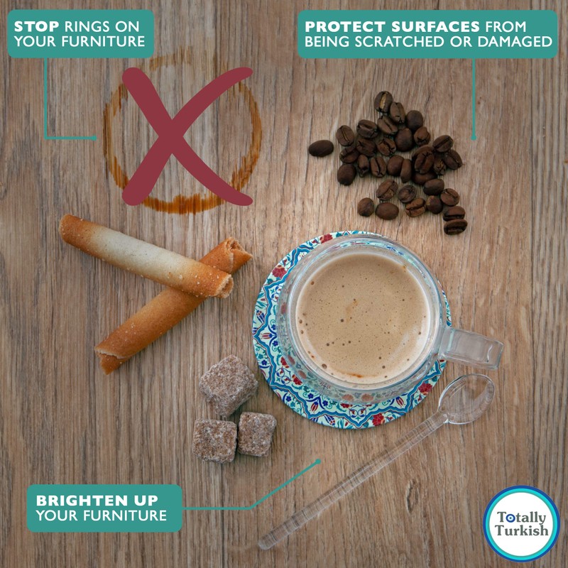 Totally Turkish – Patterned Drink Coasters Set of 6 –