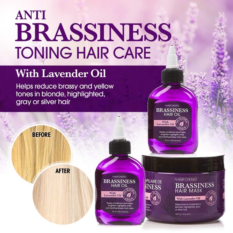 Hair Chemist Brassiness Hair Oil with Lavender Oil 2.5 ounce