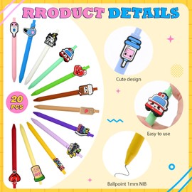 20 Pcs Cute Nurse Pens Funny Nurse Accessories for Work Gel Pen Black Ink Set for Cna Rn Medical Assistant Nursing Student Essentials Nurse Week Gifts