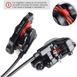 Unbranded Hydraulic Brake Set BAFANG BBS01/02/HD Mid Drive Conversion Kit 2-Pistons 3pin