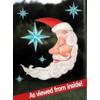 Santa Moon & Stars Christmas Window Cling Sticker by Stickers4