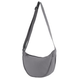 Bolso cruzado Hobo Sling Crescent Bag para mujeres y hombres, bolso de hombro pequeño a la moda, bolso de bola de masa, bolso casual, correa ajustable, gris (A Grey)