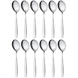 GRÄWE Königstein Table Spoons, 18.5 cm, Soup Spoons Made of Stainless Steel, Pack of 12, Hand Polished, Dishwasher Safe