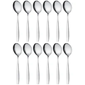 GRÄWE Königstein Table Spoons, 18.5 cm, Soup Spoons Made of Stainless Steel, Pack of 12, Hand Polished, Dishwasher Safe