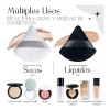 Set 6 Esponja Maquillaje Polvo Base Triángulo Cosméticos F