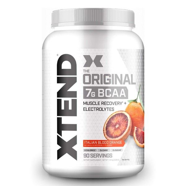 XTEND Original BCAA Powder Italian Blood Orange - Sugar Free Post Workout Muscle Recovery Drink with Amino Acids - 7g BCAAs for Men & Women - 90 Servings