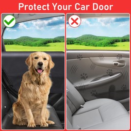 ALEIFLE 2PCS Car Door Protector for Dogs,Waterproof, Anti-Scratch, with Mesh Pockets for Snacks & Toys，Vehicle Door Protectors for Cars, Trucks, SUVs