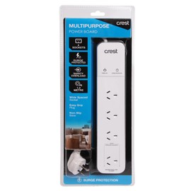 Crest Power Board 4 Socket Surge Protected