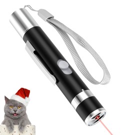 Waputne Cat Toy Pointer, USB Rechargeable with 7 Adjustable Patterns, Interactive Chase Toys for Indoor Cats & Dogs, Training & Exercise Fun (Black)