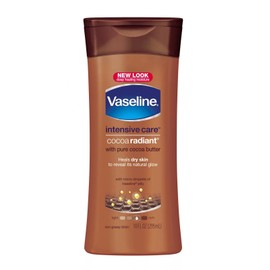 Vaseline Intensive Care Body Lotion - Cocoa Radiant - with Pure Cocoa Butter - Net Wt. 10 FL OZ (295 mL) Each - Pack of 3