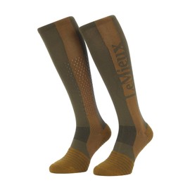 LeMieux Silicone Horseback Riding Socks - Padded Foot and Arch - Diamond Print Grip on Inside Calf - Alpine - Medium