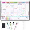 POPRUN Magnetic Family Planner Weekly Planner Magnetic Board Fridge Wipe
