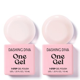 Dashing Diva One Gel Color Duo - Pinks - Pointe & Aristocrat - 3-in-1 Base Coat, Nail Color, & Top Coat - Gel Nail Polish Set - Contains 2 Colors