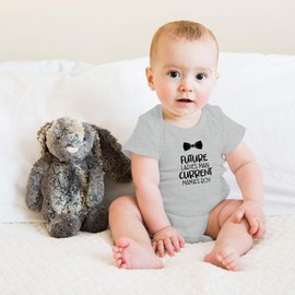 Future Ladies Man Current - Funny Cute Novelty Infant Creeper, One-Piece Baby Bodysuit (Gray, 12 Months)