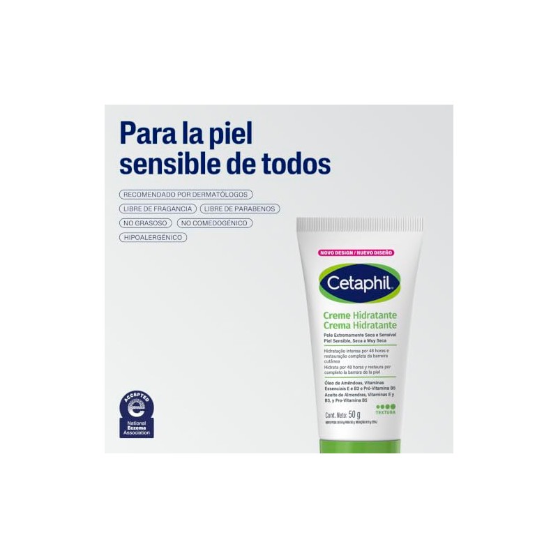 Cetaphil Crema Hidratante Intensa 48h Piel Seca a Extra Seca