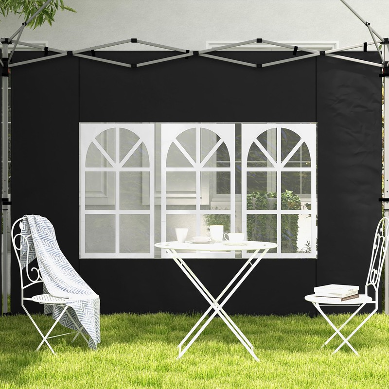 Outsunny Gazebo Side Panels with Window for 3x3(m) or 3x4m