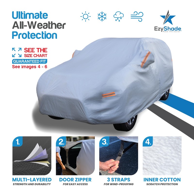 EzyShade 10-Layer SUV Car Cover Waterproof All Weather. See Vehicle