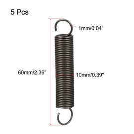 MACHSWON 5Pcs Extension Spring,Extension Spring Assortment Kit Wire Dia 0.04",OD 0.39",Free Length 2.36",Stainless Steel Springs,Small Spring Assortment for Home Repairs Machinery Construction