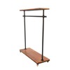 Diwhy Industrial Pipe Clothing Rack, Pine Wood Shelving, Shoes Rack