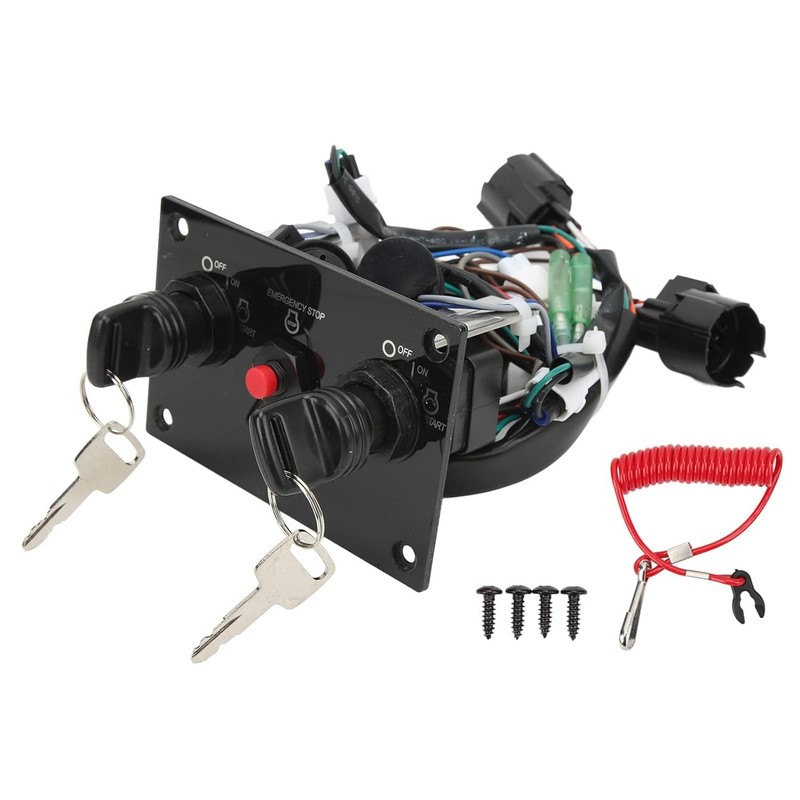 Dual Twin Engine Ignition Switch Panel Replace for Suzuki Outboard