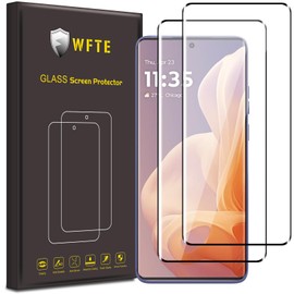 WFTE [Pack of 2 Screen Protectors for Motorola Moto G85/Moto Edge 50 Fusion, Tempered Glass 3D Glass Film, 9H Hardness, Anti-Scratch, Anti-Oil, Anti-Bubble, Screen Protectors Compatible with Motorola