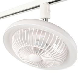 Ohm Electric Ceiling Fan, Duct Rail Fan Light, LED, Small Light, Ceiling Fan, Light for Lighting Ducts, White ORL-FL01-W 06-5023