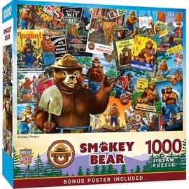 MasterPieces 1000 Piece Jigsaw Puzzle for Adults, Family, Or Youth - Smokey Bear Posters - 19.25"x26.75"