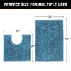 Bathroom Rugs Luxury Chenille 2 Piece Mats, Soft Plush 32''x20''